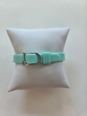 KEEP Collective Mint Green Silicone Bracelet with Silver D-Ring